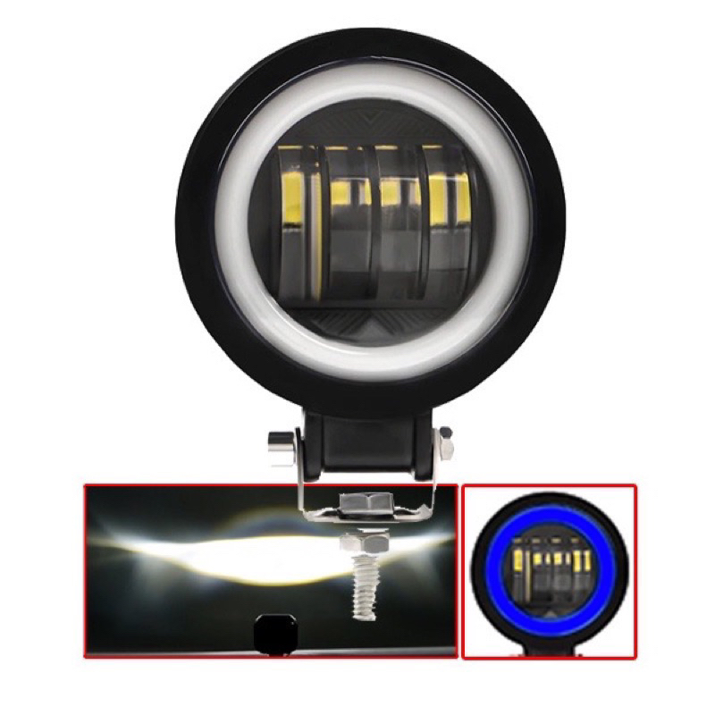 (1Pcs) Lampu Tembak Daymaker Mini 4Lensa Kotak Bulat K40 K41 Lampu Daymaker Foglamp Waterproft Best Quality