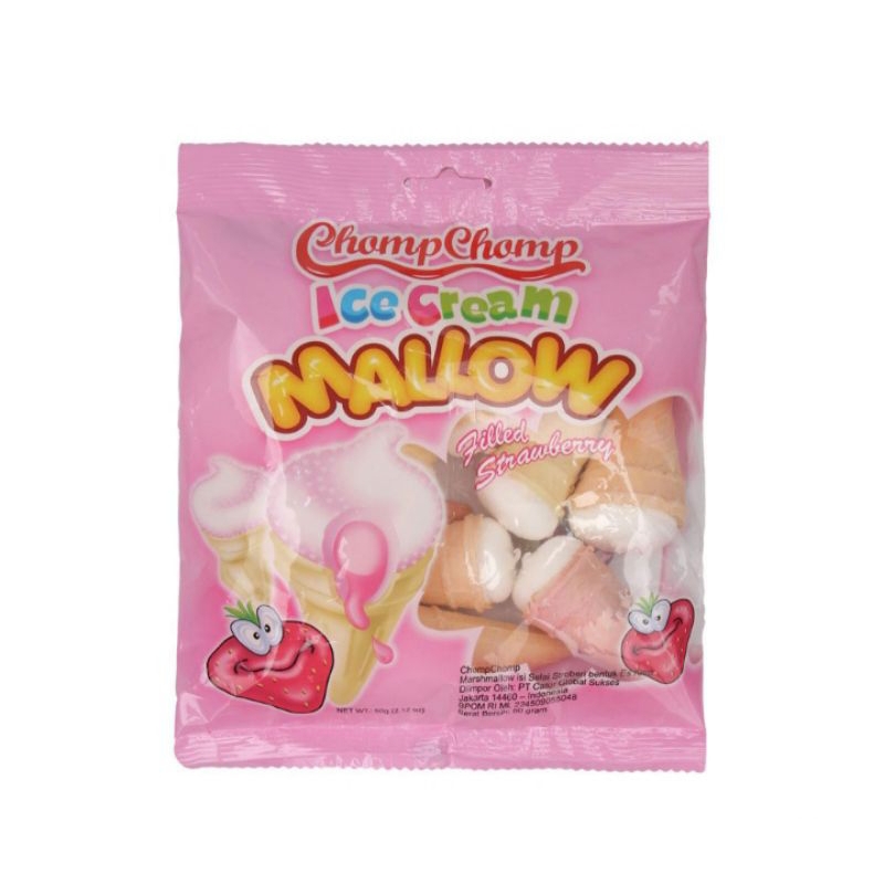 Chomp-Chomp Ice Cream Mallow Strawberry Marshmallow 60 g
