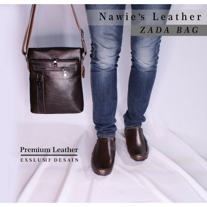 Zada Tas Selempang Sling bag Kulit Sapi Asli Selempang Kulit