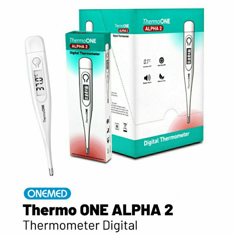 TERMOMETER DIGITAL ALPHA 1, 2, 3 THERMO ONE / ONEMED PENGUKUR SUHU BADAN BAYI /ALAT UKUR THERMOMETER