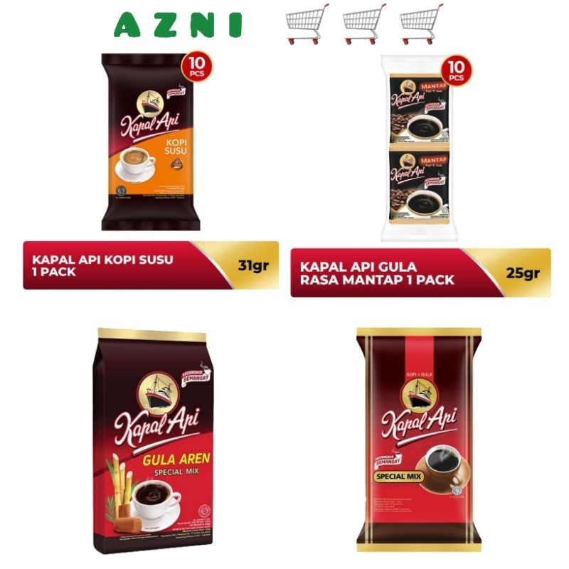 

KAPAL API Kopi All Varian 10 Sachet - Spesial Mix/ Gula/ Aren/ Susu