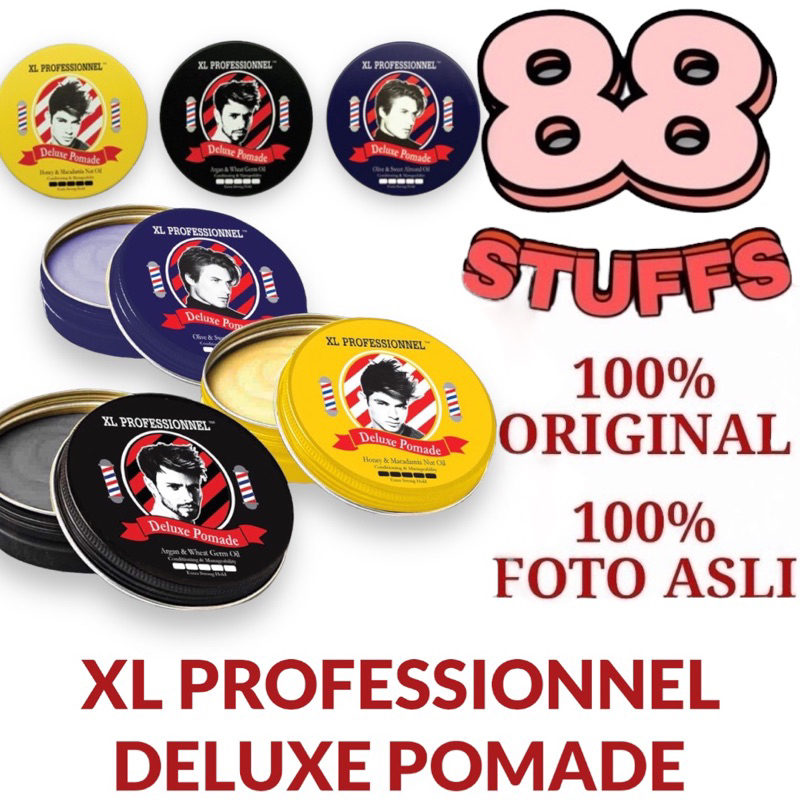 •88• XL Professionnel Deluxe Pomade Rambut Pomade Penata Rambut Pria ORIGINAL BPOM