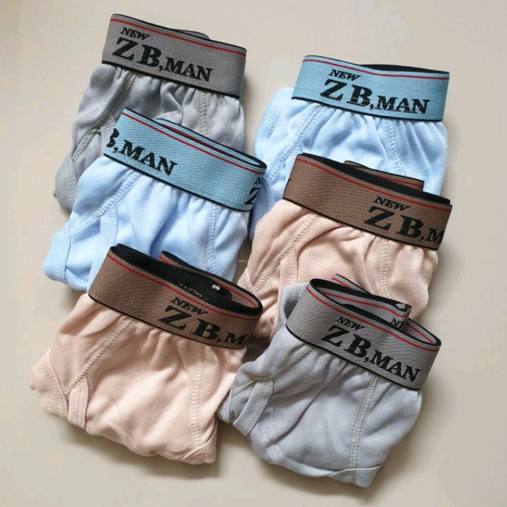 6 Pcs Celana Dalam Pria Jumbo 4L, 3L, 2L ,L ZB Man CD Pria Dewasa Underwear Man BOXER