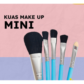 Kuas Make Up Brush Eyeshadow Set 5 IN 1 Mini Travel