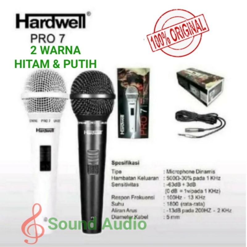 mic kabel hardwell pro7 mic kabel pro 7 barang dijamin original