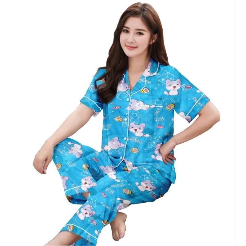 piyama setelan wanita fashion/piyama terbaru/baju tidur/piyama wanita/setelan kekinian