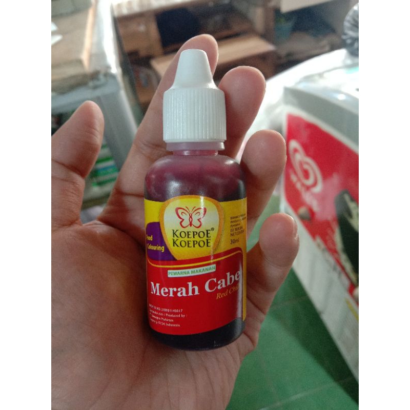 

Pewarna Koepoe Koepoe Warna Merah Cabe, Merah Rose, Merah Tua, Kuning Muda, Kuning Tua, Oranye