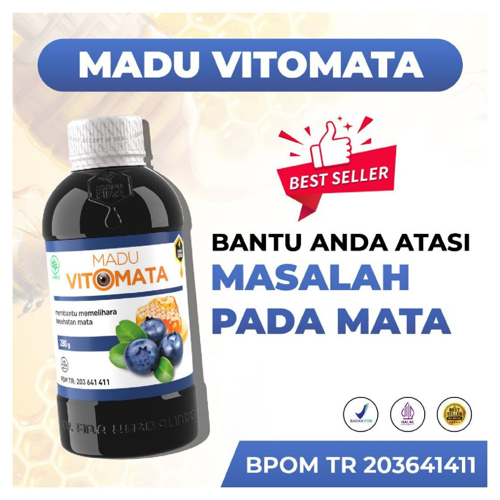 MADU VITOMATA Original Vitamin Mata Obat Mata Buram Minus Silinder Bukan Madu Fresh Vision Mata Minu
