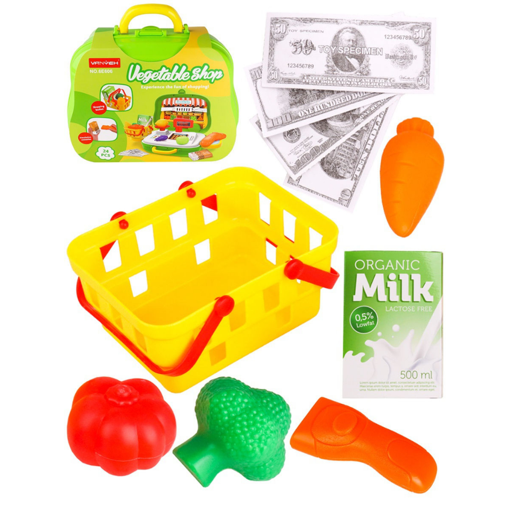 Kit Koper Profession Set Fruits Shop Set Vegetable Shop Mainan Peran Anak Mainan Profesi Anak Mainan Anak Jual dan Beli Anak