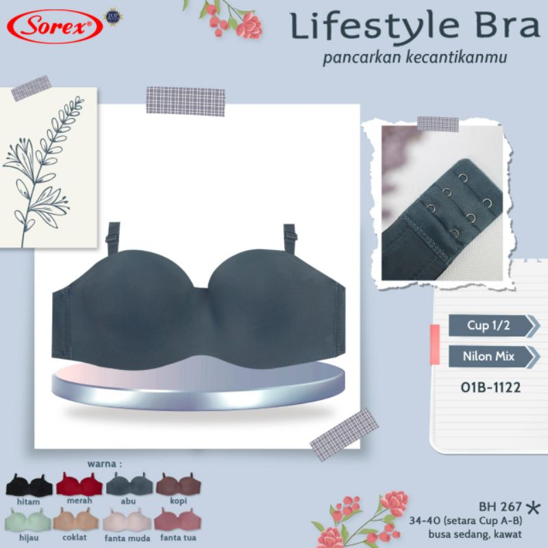 BB Sorex Bra BH 267 seamless kawat busa (34-40)lifestyle