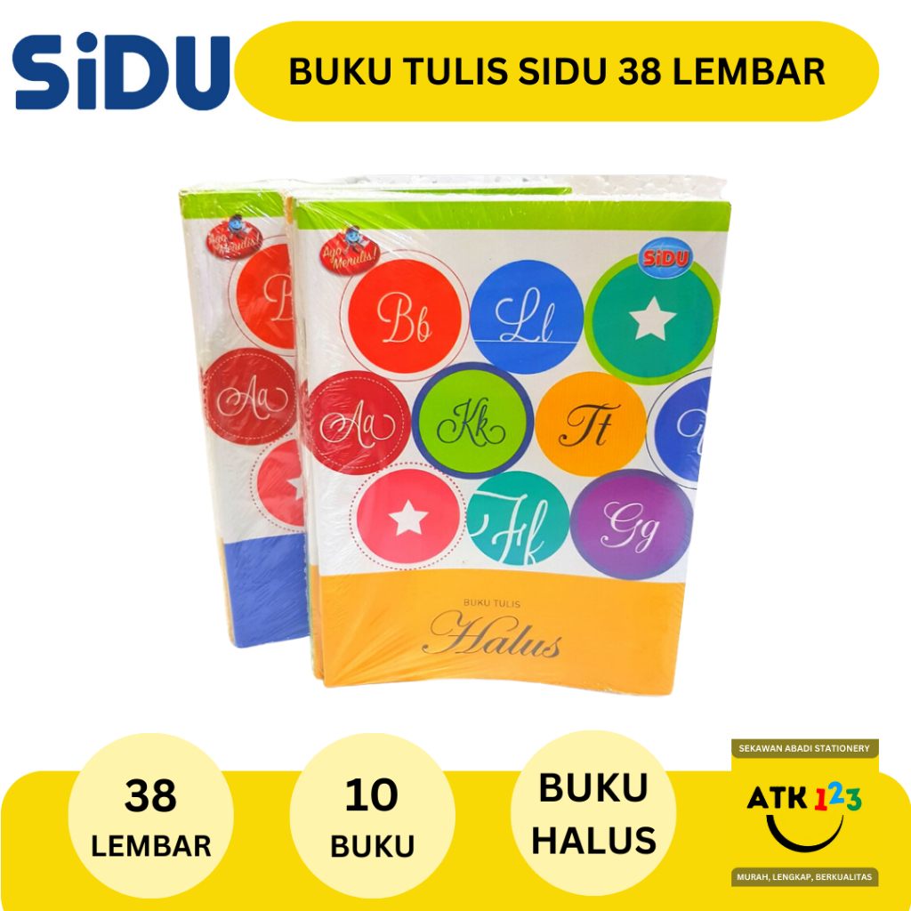 Buku Tulis SIDU Buku Sinar Dunia Buku Tulis Garis Kotak Halus 38 Lembar (1 PAK = 10 BUKU)