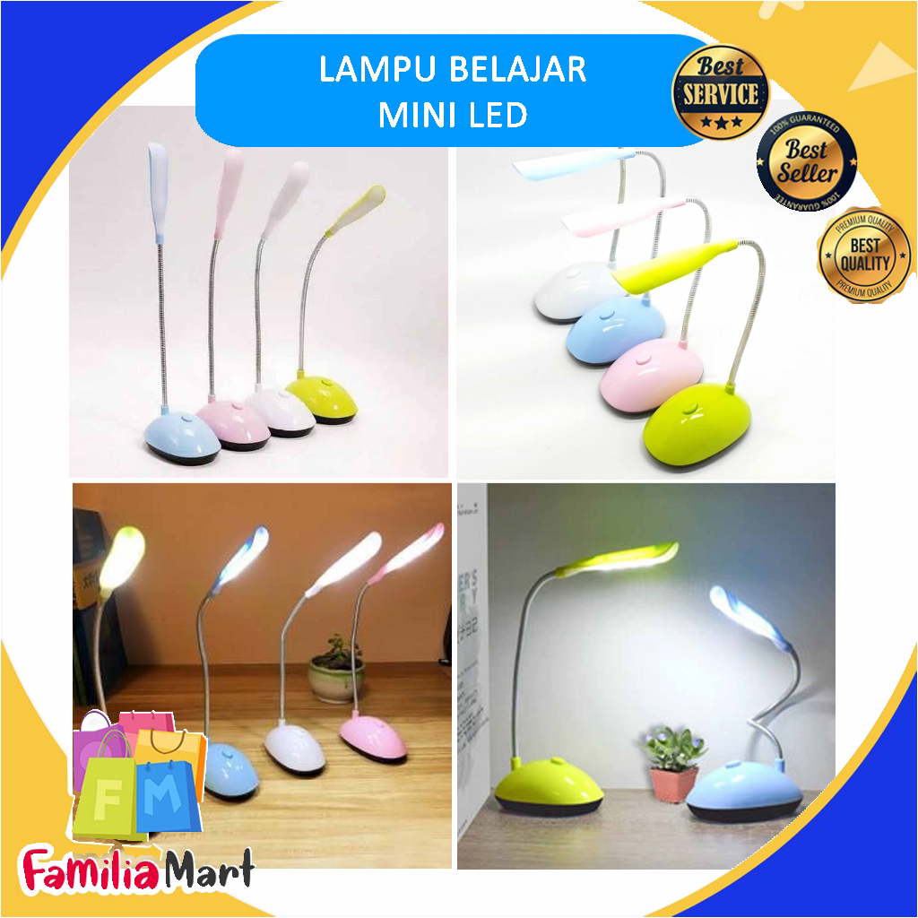 Lampu Meja Belajar Mini Kecil Led Flexible Lampu Kerja Baca Desk Lamp Portable