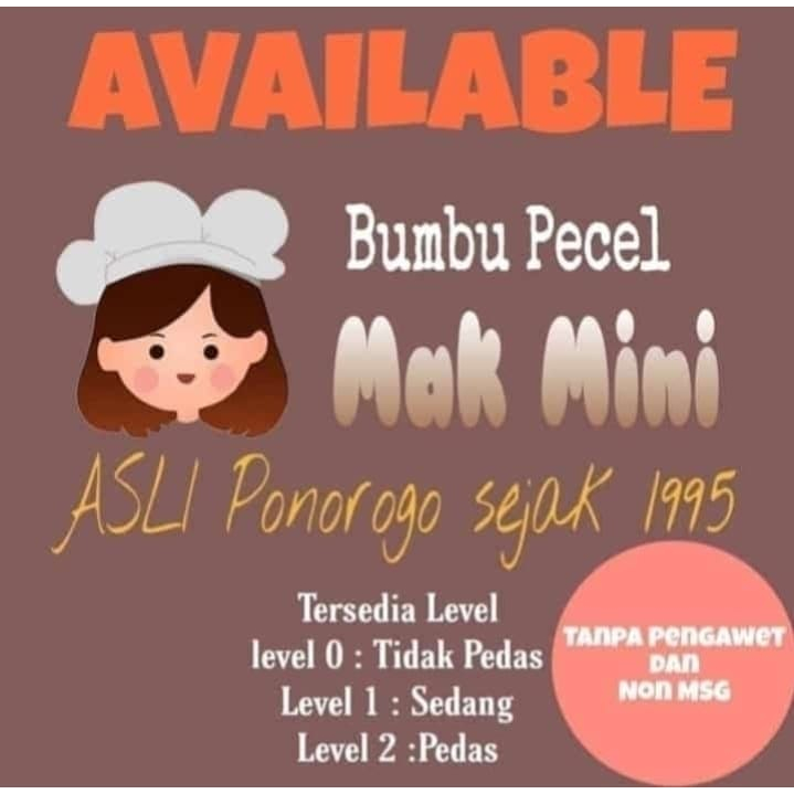 

Bumbu Pecel Mak Mini Asli Ponorogo Sejak 1995 ( 250gr )