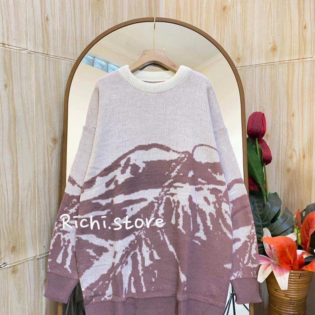 Bianca oversize sweater - Setelan kulot rajut (kulot+sweater)