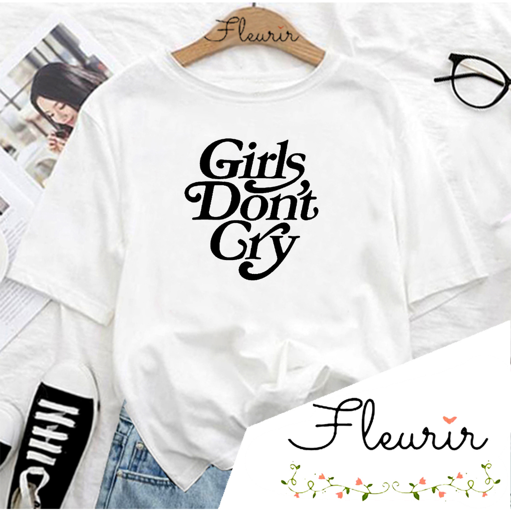 FLEURIR - COD KAOS WANITA DONT CRY PRIA REMAJA DEWASA UNISEX TSHIRT JUMBO OOTD LENGAN PENDEK OVERSIZE