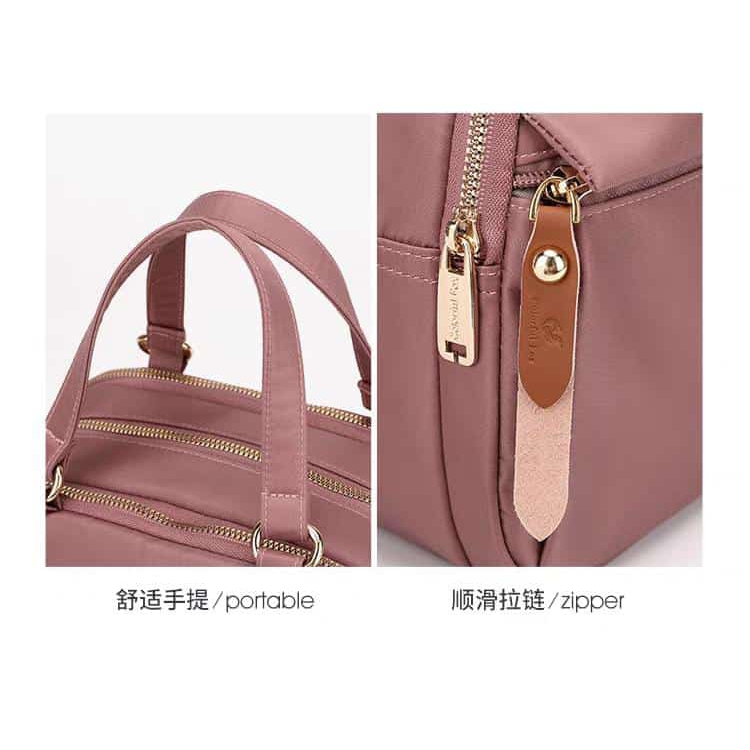 (PINK_IMP)  Colorfull New Import Tas fashion Wanita. 20x25 Detail Full brand emboss 5 ruang