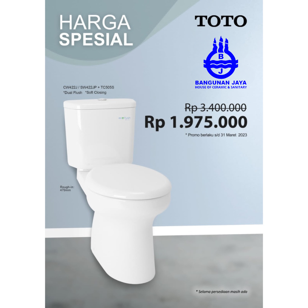 Closet Kloset Toilet Duduk TOTO CW 422 J / CW422J