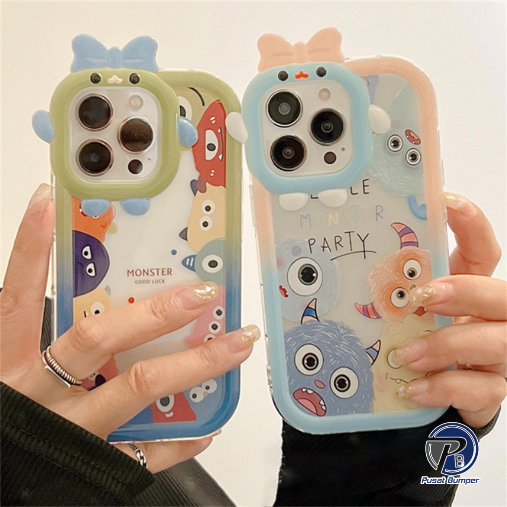 SS807 SOFTCASE SILIKON MOTIF KARTUN MONSTER KECIL FOR INFINIX SMART 5 6 7 HOT 9 10 11 20 30 PLAY 12I
