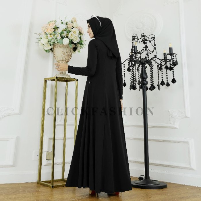 gamis hitam polos korea