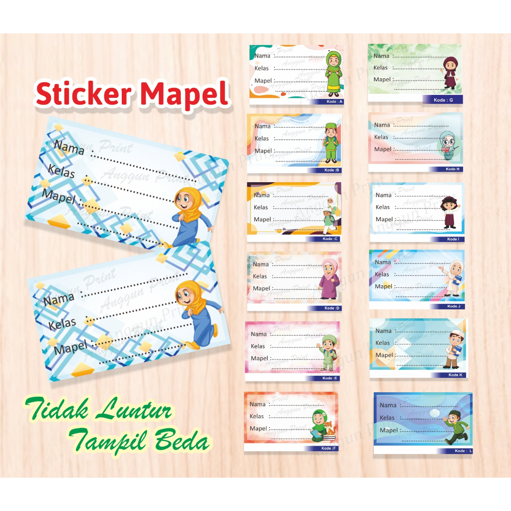 

Sticker Label Buku - Stiker mapel - stiker buku sekolah - stiker mata pelajaran sekolah