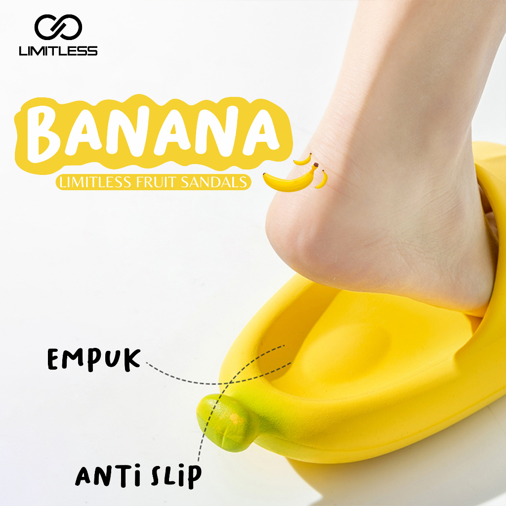 Sandal Anak Pisang Perempuan Laki Laki Indoor Outdoor Sendal Pisang Anak Slop Kekinian Sandal Banana Anak Terbaru 2023