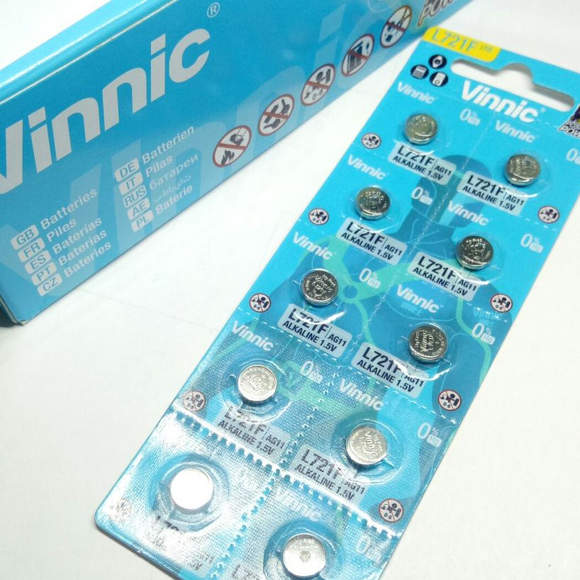 Baterai Vinnic 362/721/AG11 Vinnic LR54/L1131F/1130 Vinnic LR55/L1121F/LR1120 Original