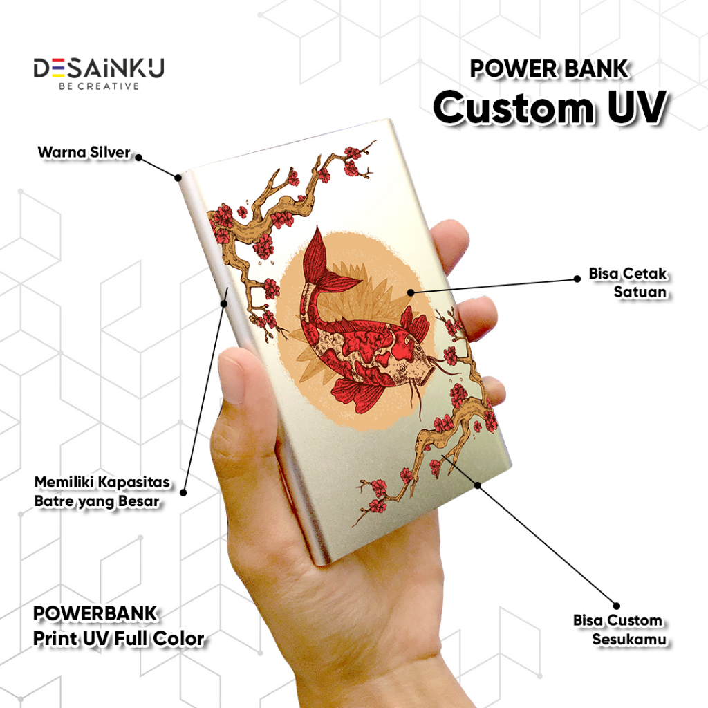 TERMURAH!! POWER BANK CUSTOM KOI / PB CUSTOM / POWERBANK BRANDING - CUSTOM