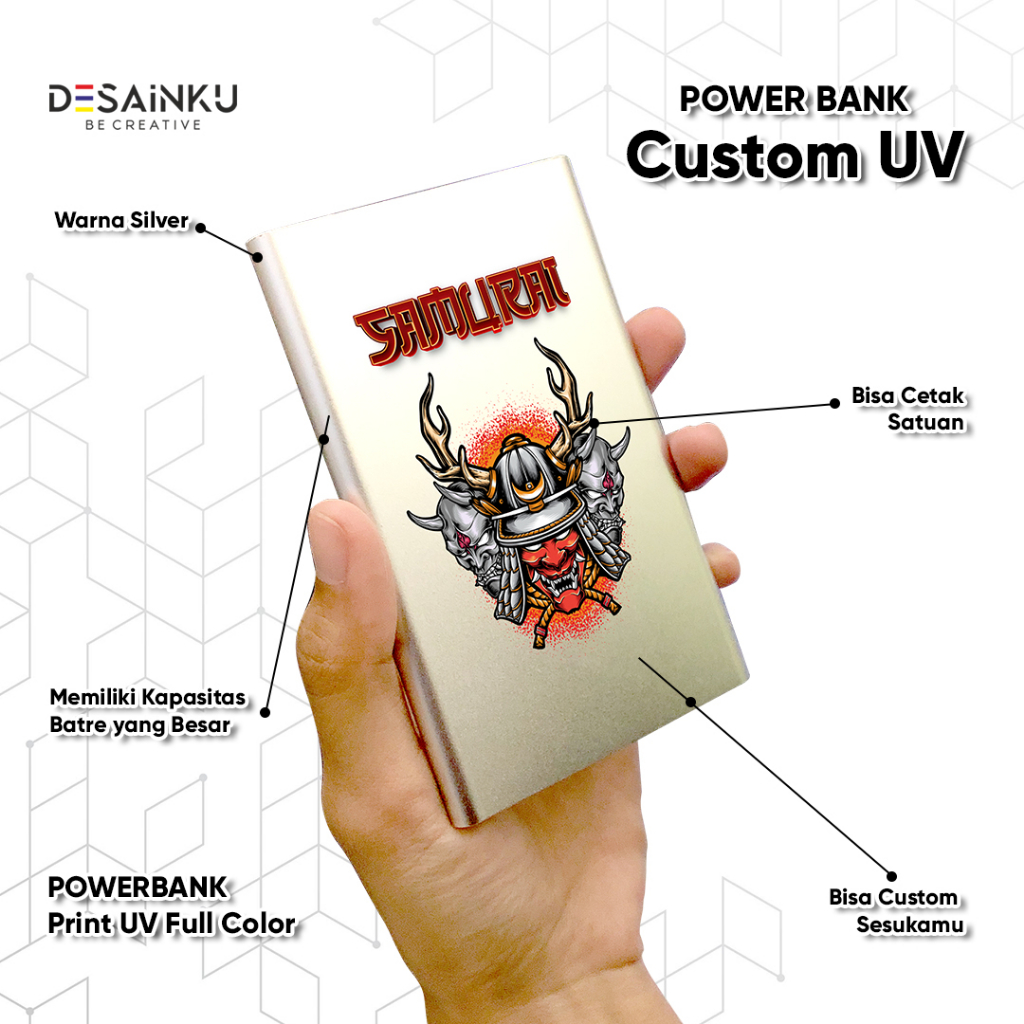 TERMURAH!! POWER BANK CUSTOM SAMURAI / PB CUSTOM / POWERBANK BRANDING - CUSTOM