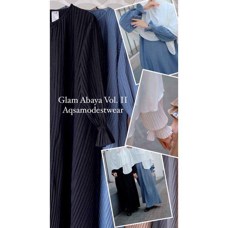 Aqsamodestwear Glam Abaya  Black size S