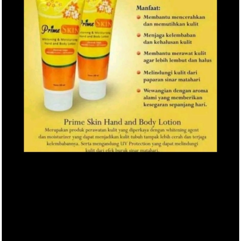 Prime skin handbody lotion Produk HWi 100% original