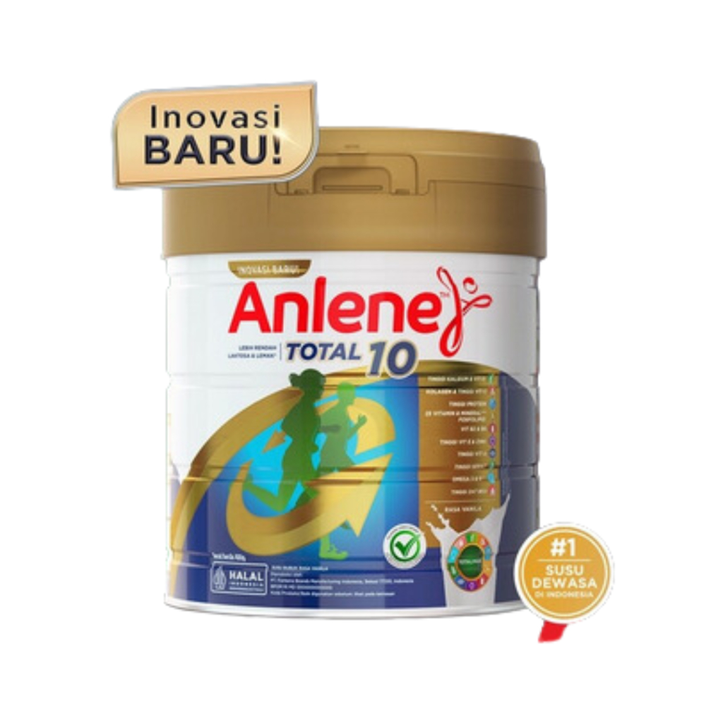 

ANLENE TOTAL 10 VANILA SUSU DEWASA 400 G SUSU BUBUK NUTRISI 17 TAHUN KE ATAS