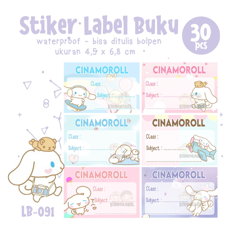 

LABEL BUKU ANAK TSUM SANRIO