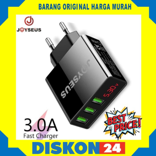 Promo JOYSEUS T02L TRAVEL CHARGER HITAM Limited