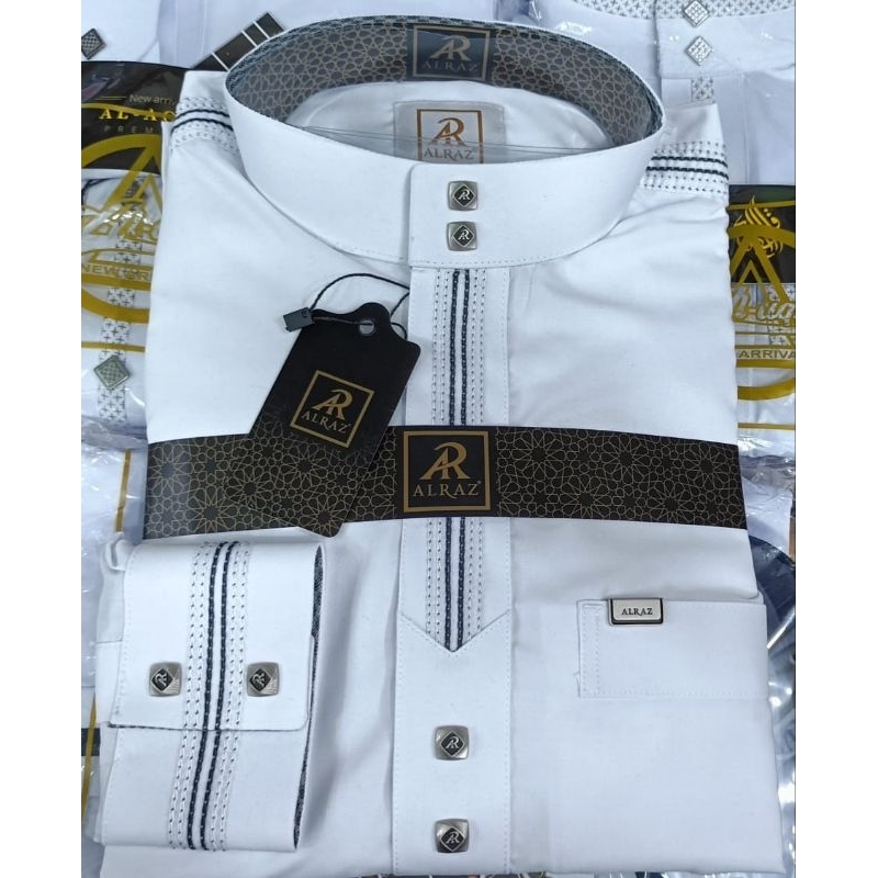 jubah Alraz putih premium