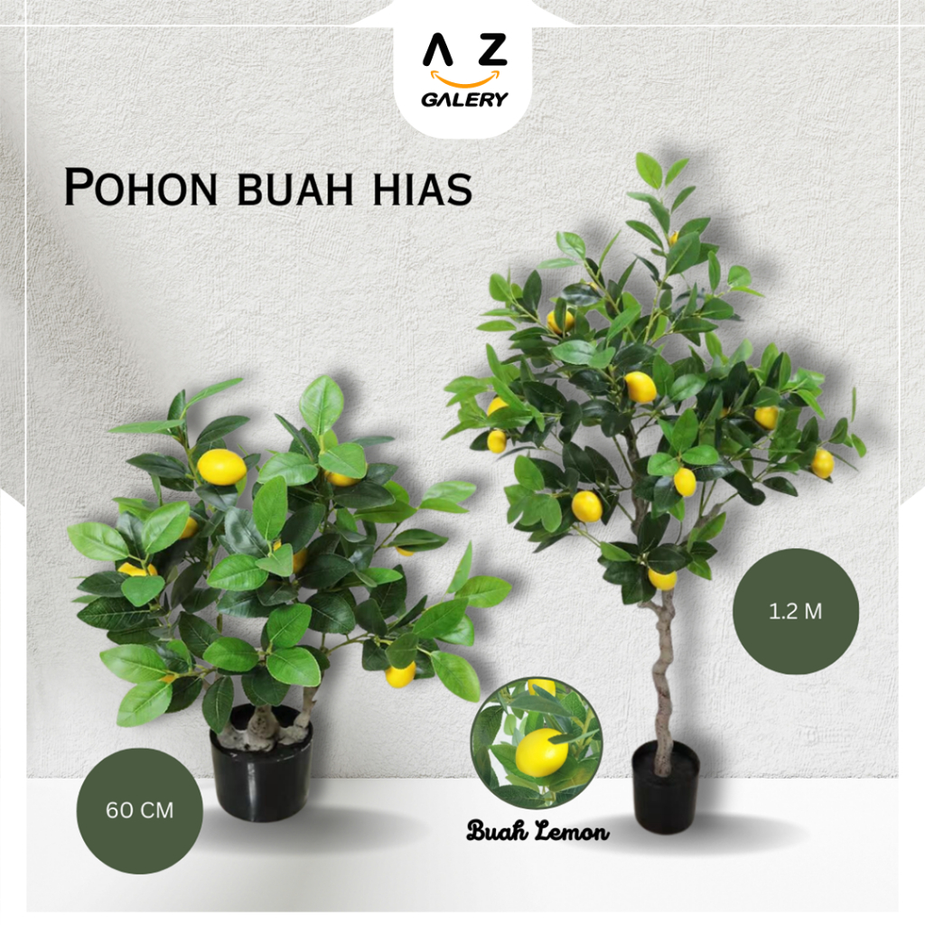 Azgalery / Pohon Buah Hias Artifical Lemon Tree Artifical Import Hiasan Pojok Rumah Aesthetic Hiasan Taman Fresh PBP171