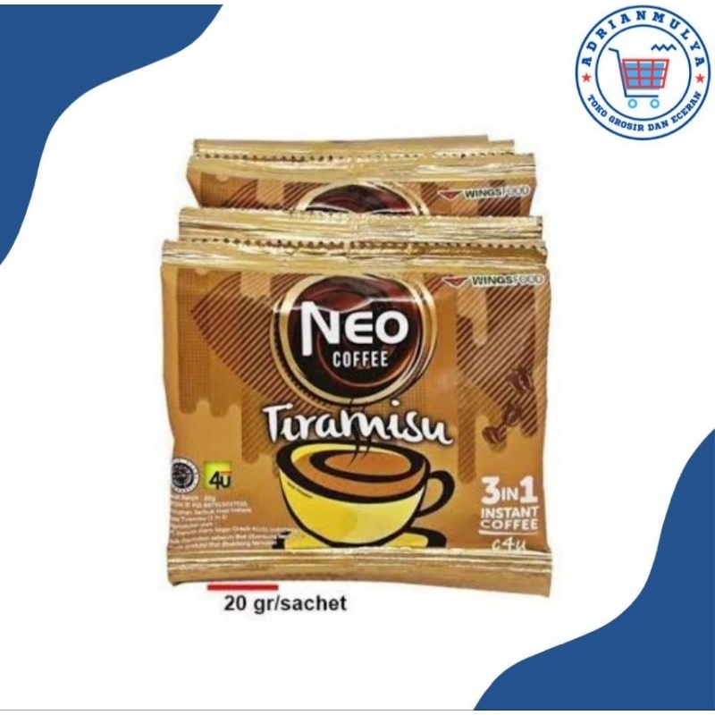 

Neo Coffe Tiramisu Sachet 3in1 20gram isi 10 sachet