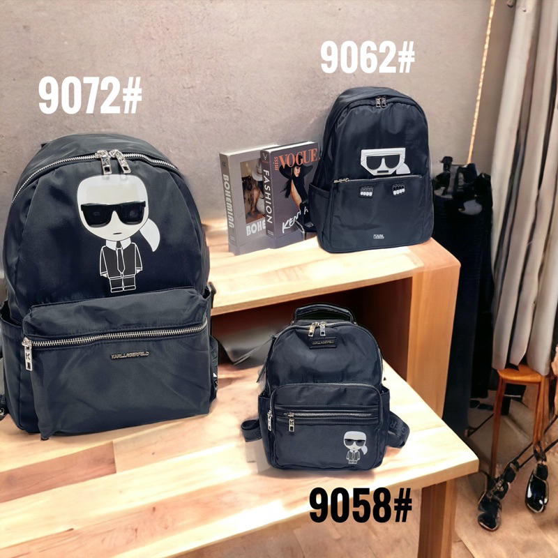 Tas Ransel Wanita Import Karl Nylon Backpack