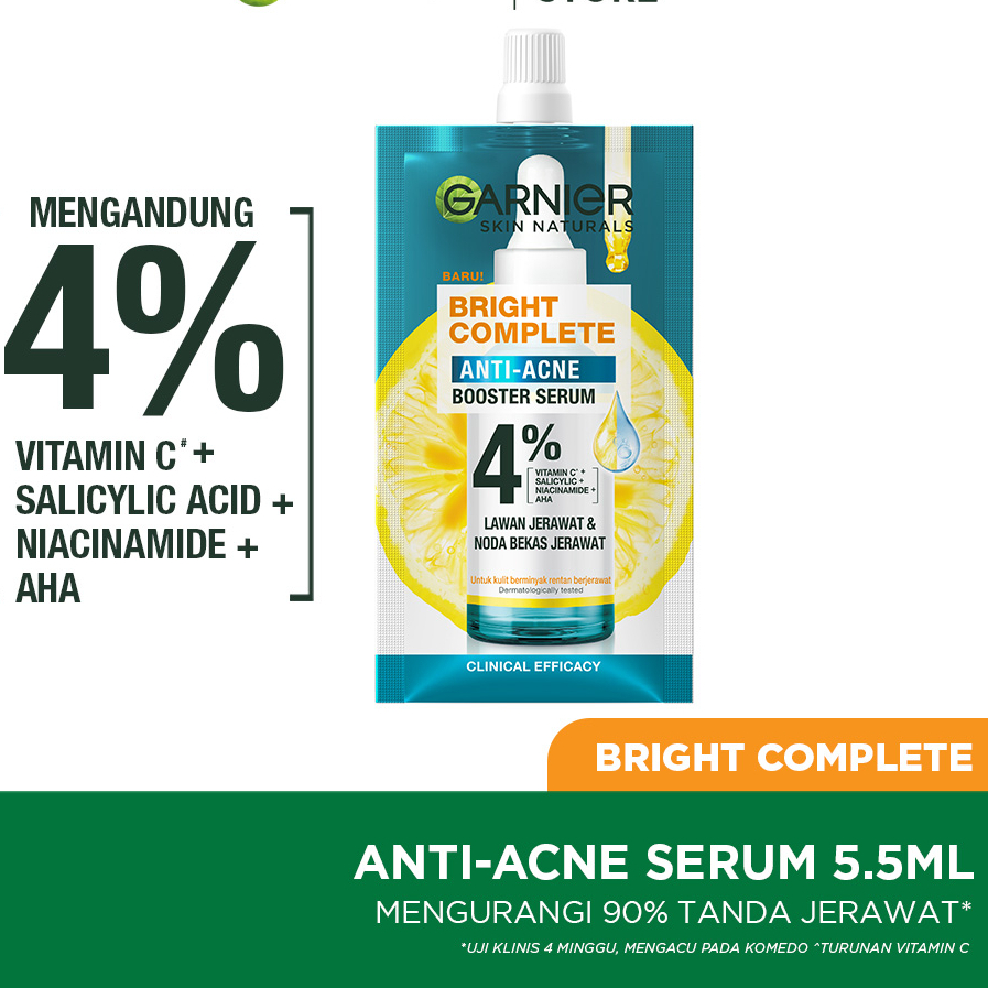 FREE Garnier Bright Complete Anti Acne Serum 5.5ml