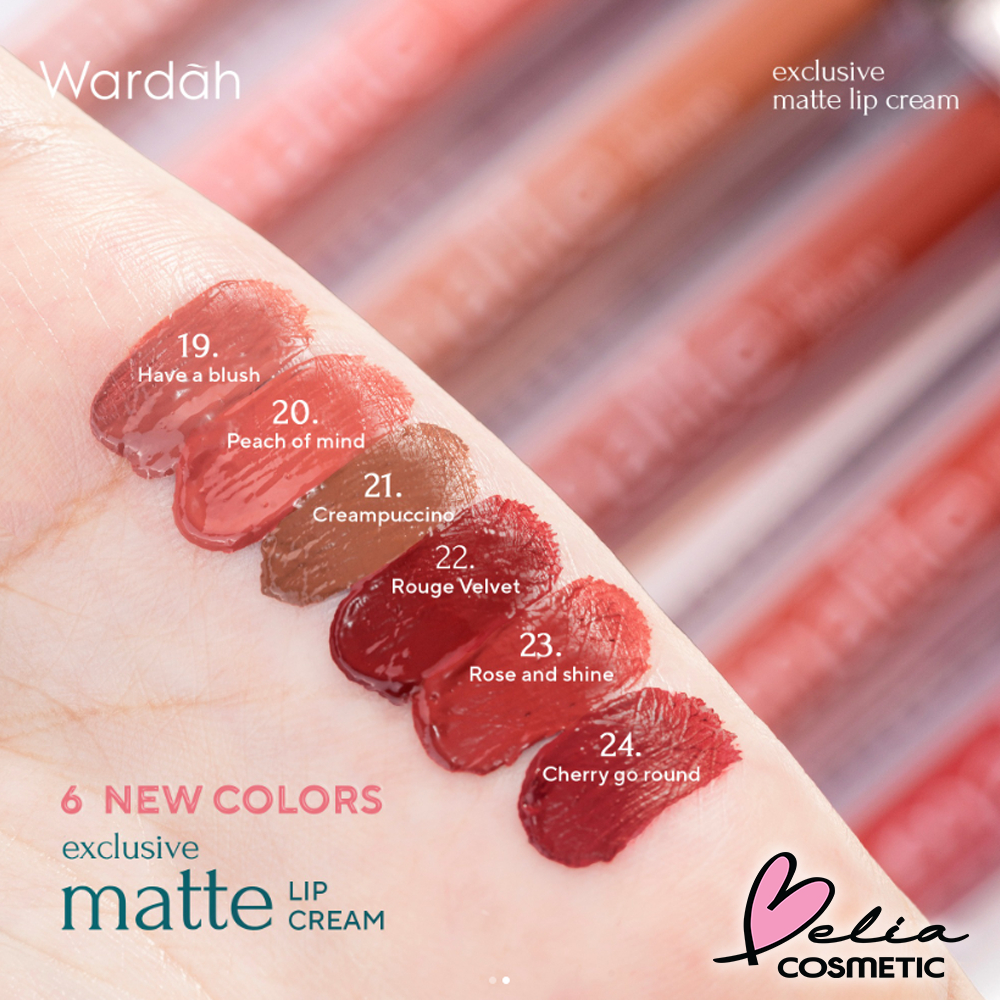 ❤ BELIA ❤ WARDAH Matte Lip Cream | Non Dry Formula, High Pigmented, SPF 20 PA++ | Moist Lip Cream | Matte | Melembabkan | Tekstur Velvety | Halus | No Cracking