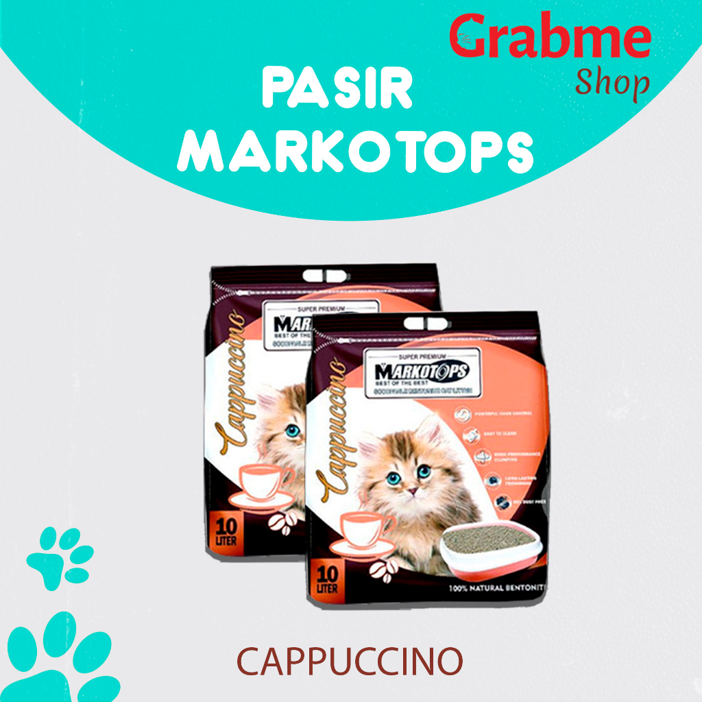 MARKOTOPS 10L Pasir kucing gumpal dan wangi  ( EKSPEDISI )