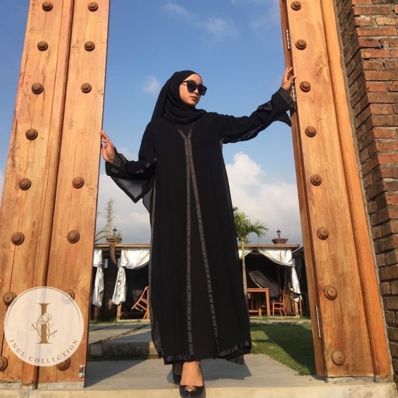 Abaya Pita Hitam Abaya hitam Jetblack Premium produksi abaya