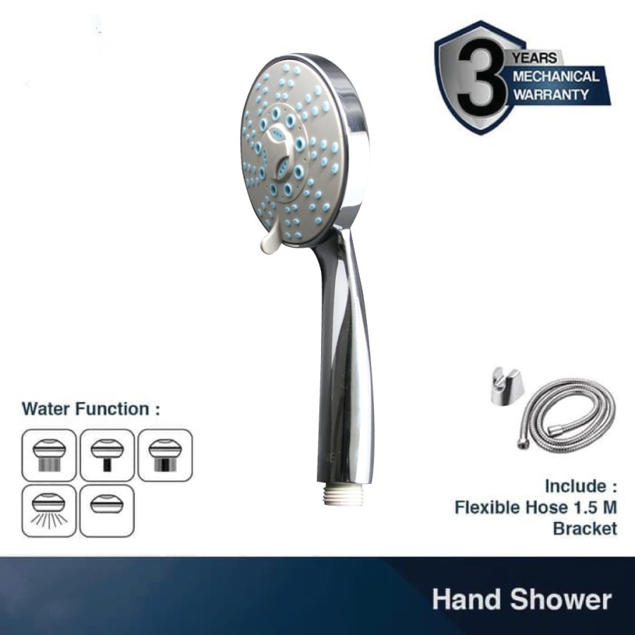 Handshower Set Mandi Shower Mandi Set Shower Set Handshower Mandi Hand Multi Fungsi Air Paket Hand Shower 5 in 1 Spray Mode