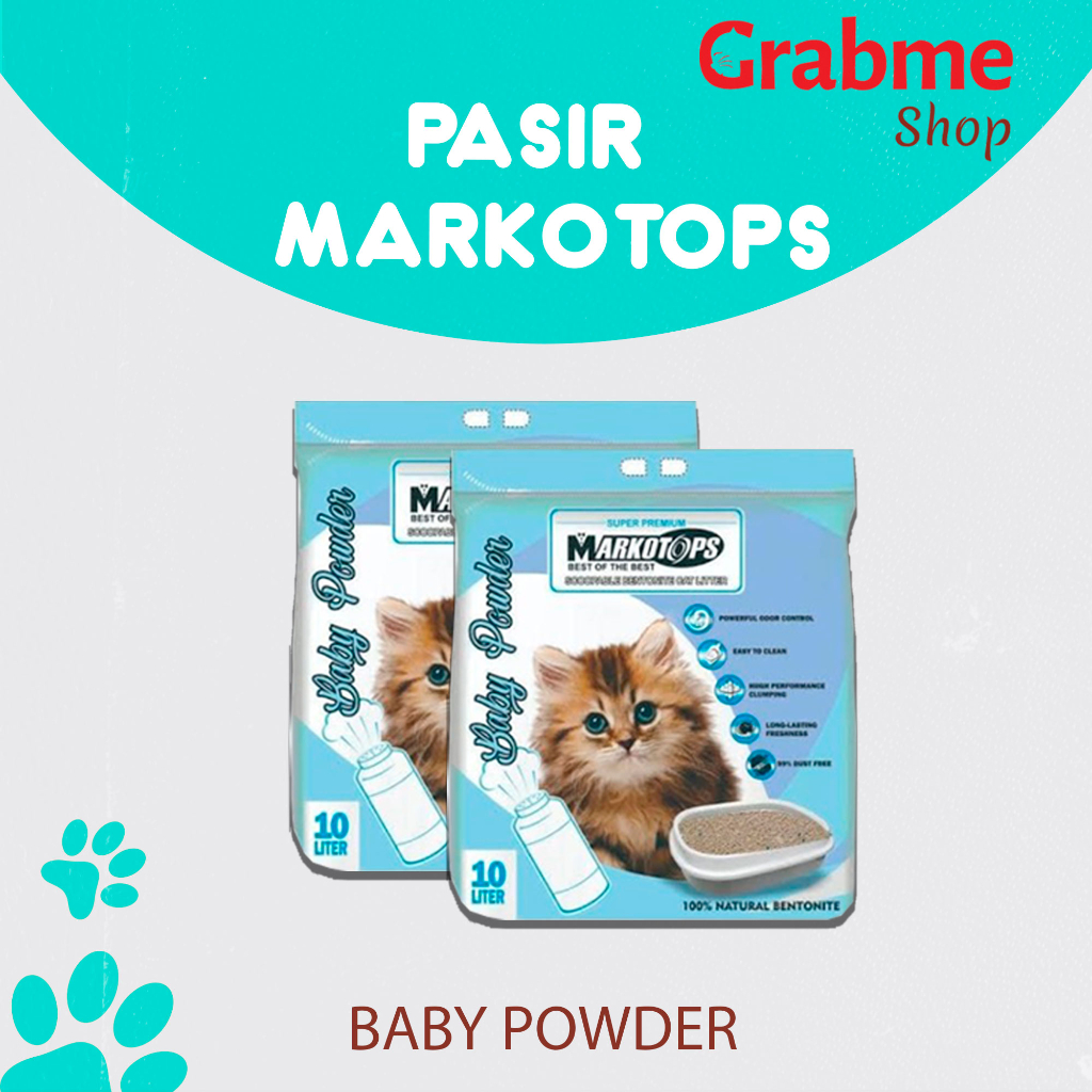 MARKOTOPS 10L Pasir kucing gumpal wangi  ( GRAB GOSEND )