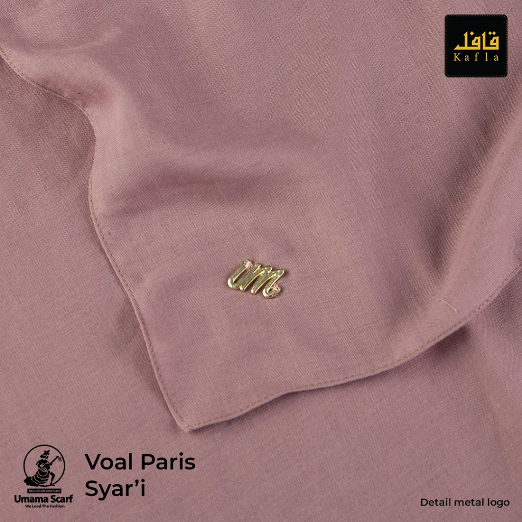 Hijab Voal Paris Syari Polos 120x120cm Tepi Jahit Original Umama Scarf