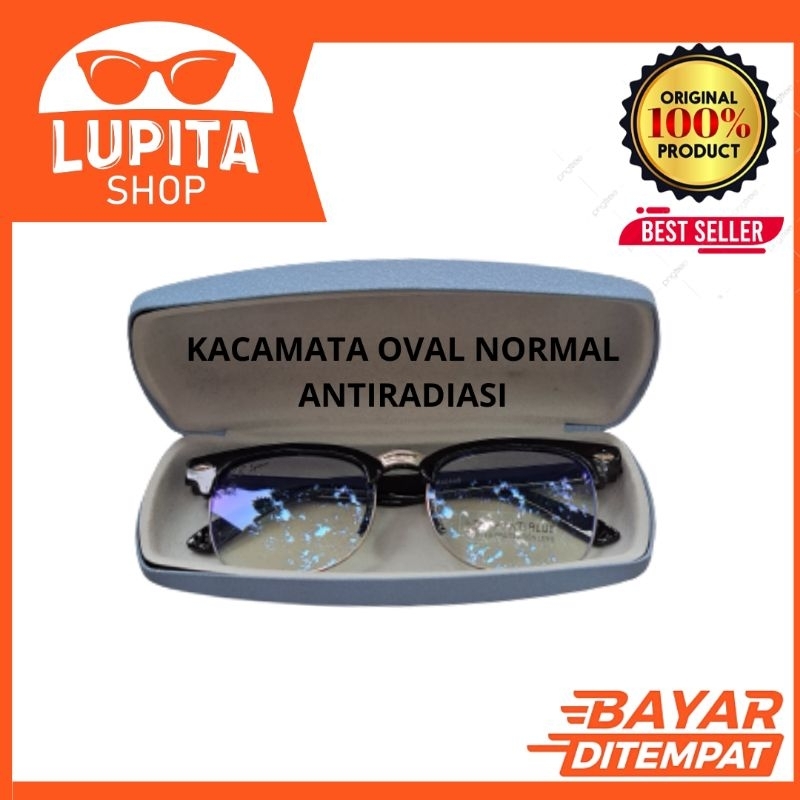 KACAMATA ANTIRADIASI UNTUK MATA NORMAL FRAME OVAL