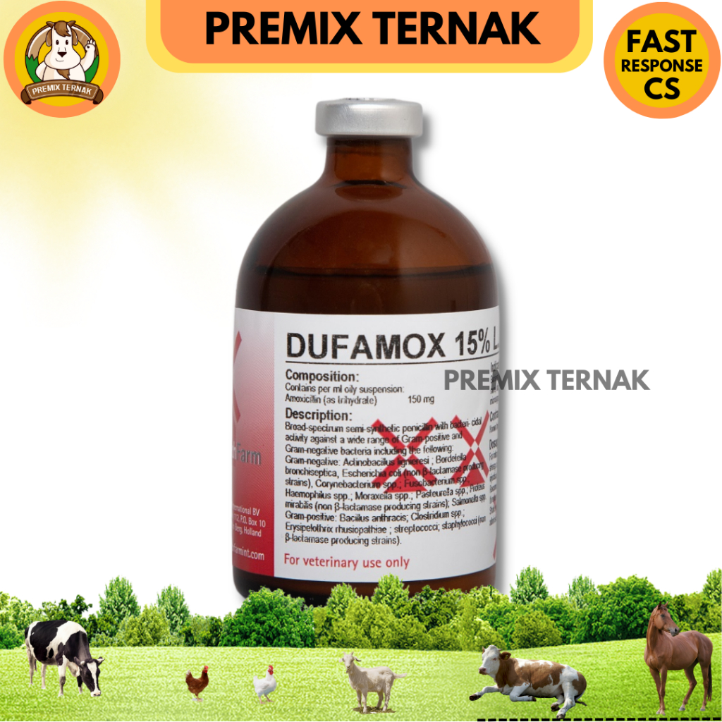 DUFAMOX LA 15% INJ 100 ML - mirip BETAMOX INTRAMOX LONGAMOX