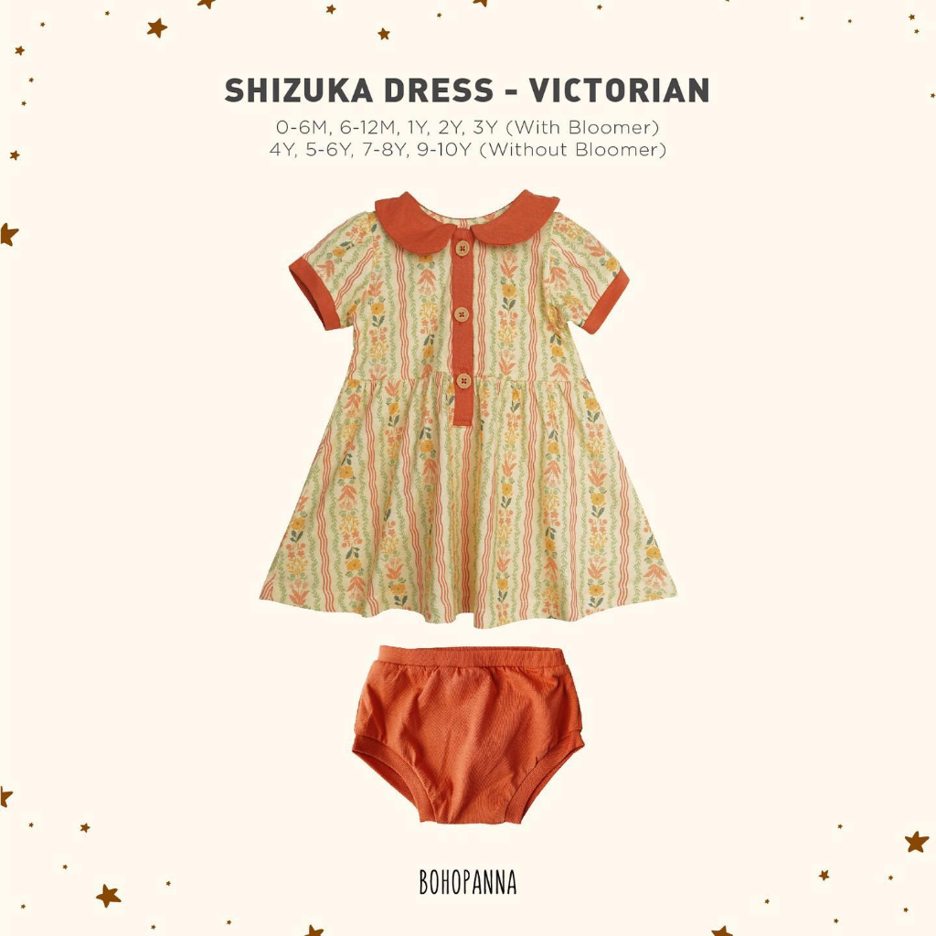 BOHOPANNA|BOHOPANNA SHIZUKA DRESS|DRESS ANAK PEREMPUAN USIA