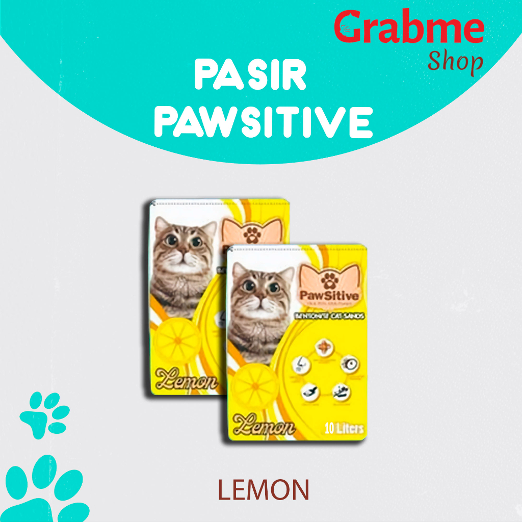 PAWSITIVE 10L Pasir kucing gumpal wangi  ( GRAB GOSEND )