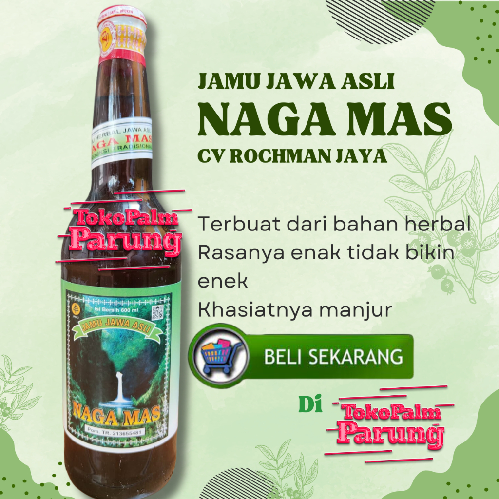 Jamu Naga Mas Untuk Redakan Pegal Linu Asam Urat Encok Rematik Kemasan 600ml Botol Beling Ramuan Jawa Asli