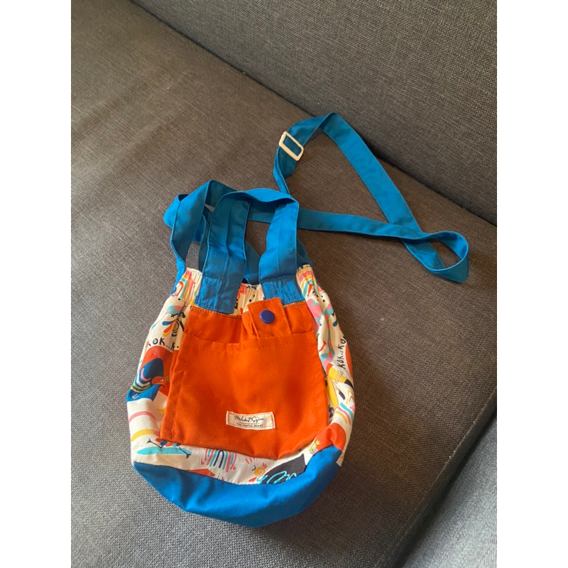 Preloved Tas Lipat Mungil Melekat Sejiwa Motif Terbit Mirip Dumpling Bag